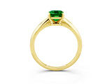 Yellow gold Emerald Cut Emerald Solitaire Engagement Ring with Classic Band and Four-Prong Setting_27