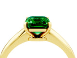 Yellow gold Emerald Cut Emerald Solitaire Engagement Ring with Classic Band and Four-Prong Setting_28