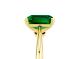Yellow gold Emerald Cut Emerald Solitaire Engagement Ring with Classic Band and Four-Prong Setting_29