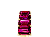 Yellow gold Emerald Cut Garnet Prong-Set Eternity Band_11