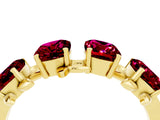 Yellow gold Emerald Cut Garnet Prong-Set Half Eternity Band_22