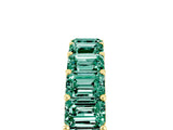 Yellow gold Emerald Cut Green Sapphire Eternity Band with Shared Prong Setting_11