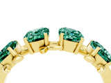 Yellow gold Emerald Cut Green Sapphire Prong-Set Half Eternity Band_22