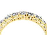 Yellow gold Emerald Cut Moissanite Prong-Set Eternity Band_10