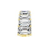 Yellow gold Emerald Cut Moissanite Prong-Set Eternity Band_11