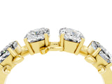 Yellow gold Emerald Cut Moissanite Prong-Set Half Eternity Band_22