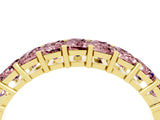 Yellow gold Emerald Cut Morganite Prong-Set Eternity Band_10