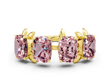 Yellow gold Emerald Cut Morganite Prong-Set Half Eternity Band_18