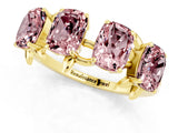Yellow gold Emerald Cut Morganite Prong-Set Half Eternity Band_19
