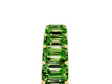 Yellow gold Emerald Cut Peridot Eternity Band with Shared Prong Setting_11