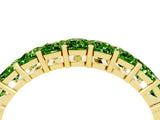 Yellow gold Emerald Cut Peridot Prong-Set Eternity Band_10