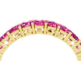 Yellow gold Emerald Cut Pink Sapphire Prong-Set Eternity Band_22