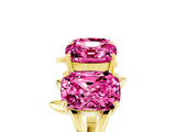 Yellow gold Emerald Cut Pink Sapphire Prong-Set Half Eternity Band_35