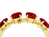 Yellow gold Emerald Cut Ruby Prong-Set Half Eternity Band_22