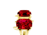 Yellow gold Emerald Cut Ruby Prong-Set Half Eternity Band_23