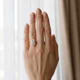 Yellow gold Emerald Cut Solitaire Engagement Ring with Four-Prong Setting and Classic Band_58
