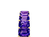 Yellow gold Emerald Cut Tanzanite Eternity Band with Shared Prong Setting_11