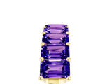 Yellow gold Emerald Cut Tanzanite Prong-Set Eternity Band_11