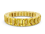 Yellow gold Emerald Cut Yellow Sapphire Eternity Band with Shared Prong Setting_18