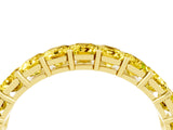 Yellow gold Emerald Cut Yellow Sapphire Eternity Band with Shared Prong Setting_22