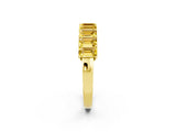 Yellow gold Emerald Cut Yellow Sapphire Prong-Set Eternity Band_20