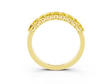 Yellow gold Emerald Cut Yellow Sapphire Prong-Set Eternity Band_21