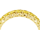 Yellow gold Emerald Cut Yellow Sapphire Prong-Set Eternity Band_22