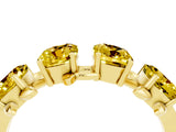 Yellow gold Emerald Cut Yellow Sapphire Prong-Set Half Eternity Band_34