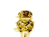 Yellow gold Emerald Cut Yellow Sapphire Prong-Set Half Eternity Band_35