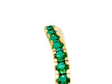 Yellow gold Emerald Pavé Curved Wedding Band_11