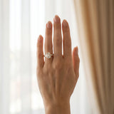 Yellow gold Emerald Solitaire Diamond Ring with Channel-Set Band and Four-Prong Setting_13