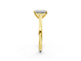 Yellow gold Emerald Solitaire Diamond Ring with Four-Prong Setting and Classic Band_19