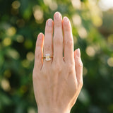 Yellow gold Emerald Solitaire Diamond Ring with Four-Prong Setting and Classic Band_34