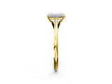Yellow gold Emerald Solitaire Engagement Ring with Four-Prong Setting and Classic Band 3