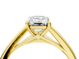 Yellow gold Emerald Solitaire Engagement Ring with Four-Prong Setting and Classic Band 5
