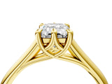 Yellow gold Emerald Solitaire Engagement Ring with Six-Prong Setting and Classic Band 4