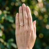 18K Yellow Gold 2.91 Carat D VVS2 Emerald Solitaire with Tapered Baguette Side Stones on a Classic Band with Four-Prong Setting