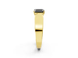 Yellow gold Fancy Black Asscher Cut Diamond Channel Set Solitaire Ring with Four-Prong Setting_14