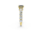 Yellow gold Fancy Black Asscher Cut Diamond Side Stone Engagement Ring with Four-Prong Setting_26