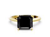 Yellow gold Fancy Black Asscher Cut Diamond Solitaire Engagement Ring with Classic Band and Four-Prong Setting_24