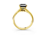 Yellow gold Fancy Black Asscher Cut Diamond Solitaire Engagement Ring with Classic Band and Four-Prong Setting_27