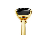Yellow gold Fancy Black Asscher Cut Diamond Solitaire Engagement Ring with Classic Band and Four-Prong Setting_29