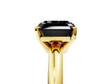 Yellow gold Fancy Black Asscher Cut Diamond Solitaire Engagement Ring with Round Band and Four-Prong Setting_89