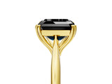 Yellow gold Fancy Black Asscher Cut Solitaire Diamond Ring with Six-Prong Setting and Classic Band_17