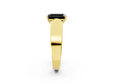 Yellow gold Fancy Black Emerald Cut Diamond Channel Set Solitaire Ring with Four-Prong Setting_38