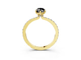 Yellow gold Fancy Black Marquise Cut Brilliant Pavé Band Solitaire with Four-Prong Setting_3