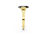 Yellow gold Fancy Black Marquise Cut Brilliant Solitaire Diamond Ring with Channel Set Band and Bar Prong Setting_14