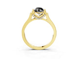 Yellow gold Fancy Black Marquise Cut Brilliant Solitaire Diamond Ring with Channel Set Band and Bar Prong Setting_15