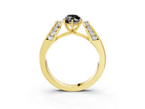 Yellow gold Fancy Black Marquise Cut Diamond Channel Set Solitaire Ring with Four-Prong Setting_27