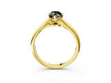 Yellow gold Fancy Black Marquise Cut Diamond Solitaire Engagement Ring with Classic Band and Four-Prong Setting_39